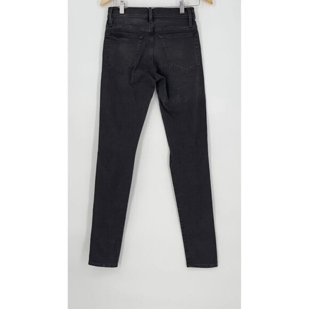 FRAME Jagger True Skinny Jean Distressed Noir Black SIZE 28 MSRP‎ $208